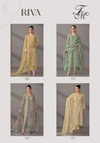 Riva By T&M Pure Silk Jari Printed Embroidery Dress Material Wholesale Online